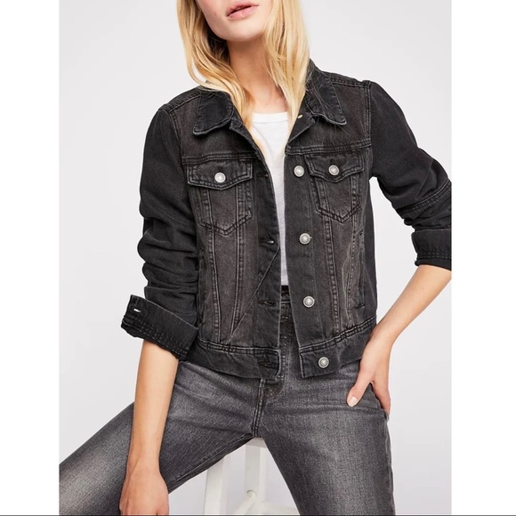 Free People Rumors Denim Jean Jacket Size S NWT